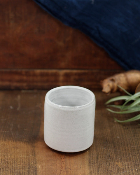 White Stoneware Cup