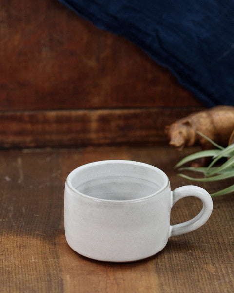 White Stoneware Mug
