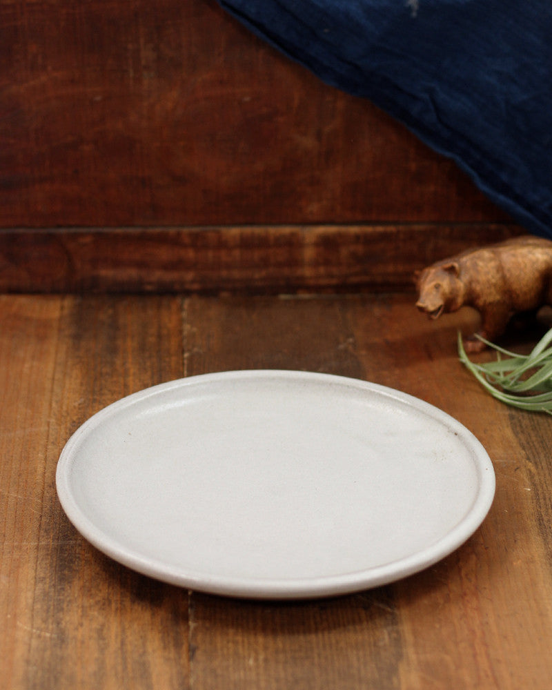 White Stoneware Plate