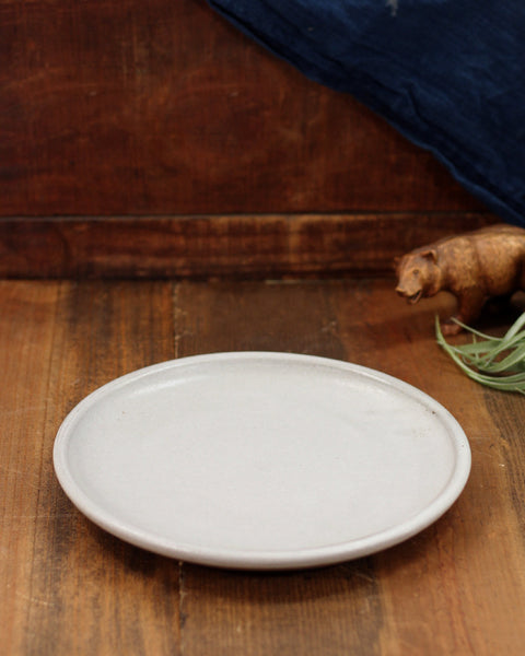 White Stoneware Plate