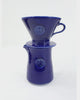 Glazed Blue Ceramic Drip Coffee Filter