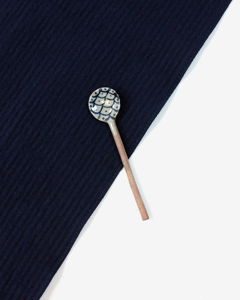 Mashiko-Yaki Hand-Painted Spoon - Scales