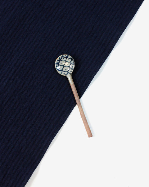 Mashiko-Yaki Hand-Painted Spoon - Scales